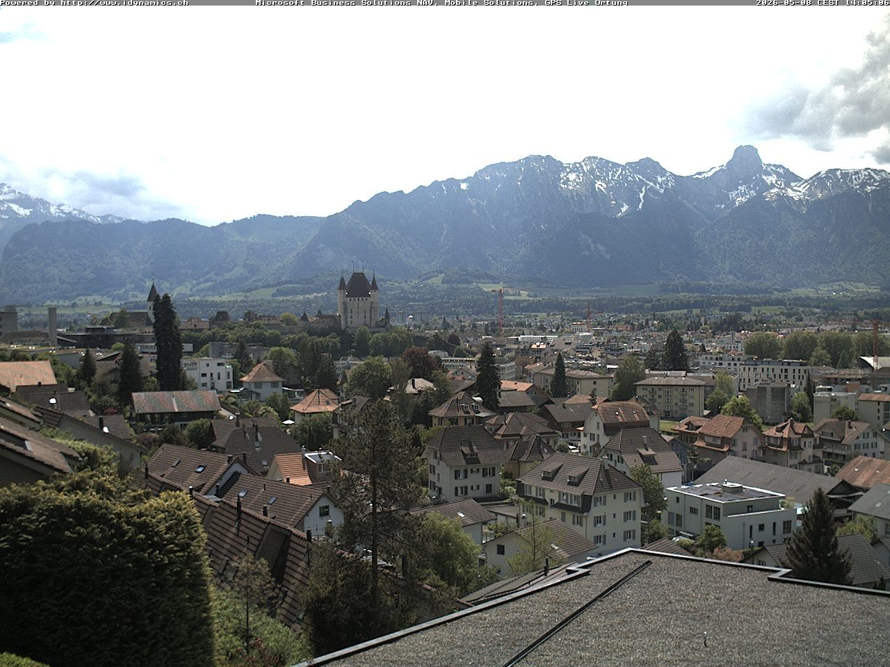 Steffisburg: Aussicht auf Schloss und Stadt Thun (Live Wetter)