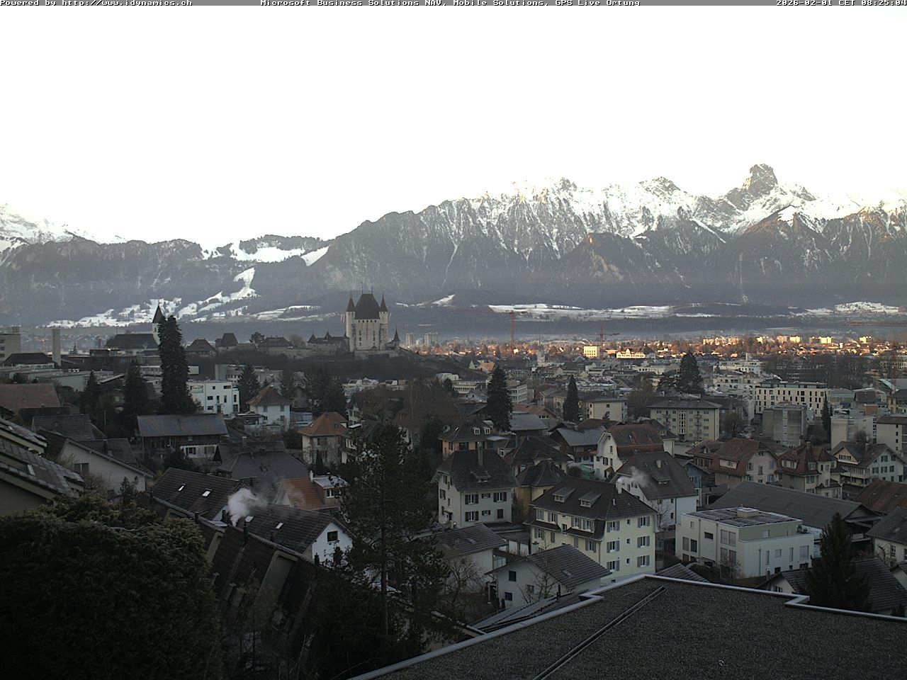 Steffisburg: Aussicht auf Schloss und Stadt Thun (Live Wetter)