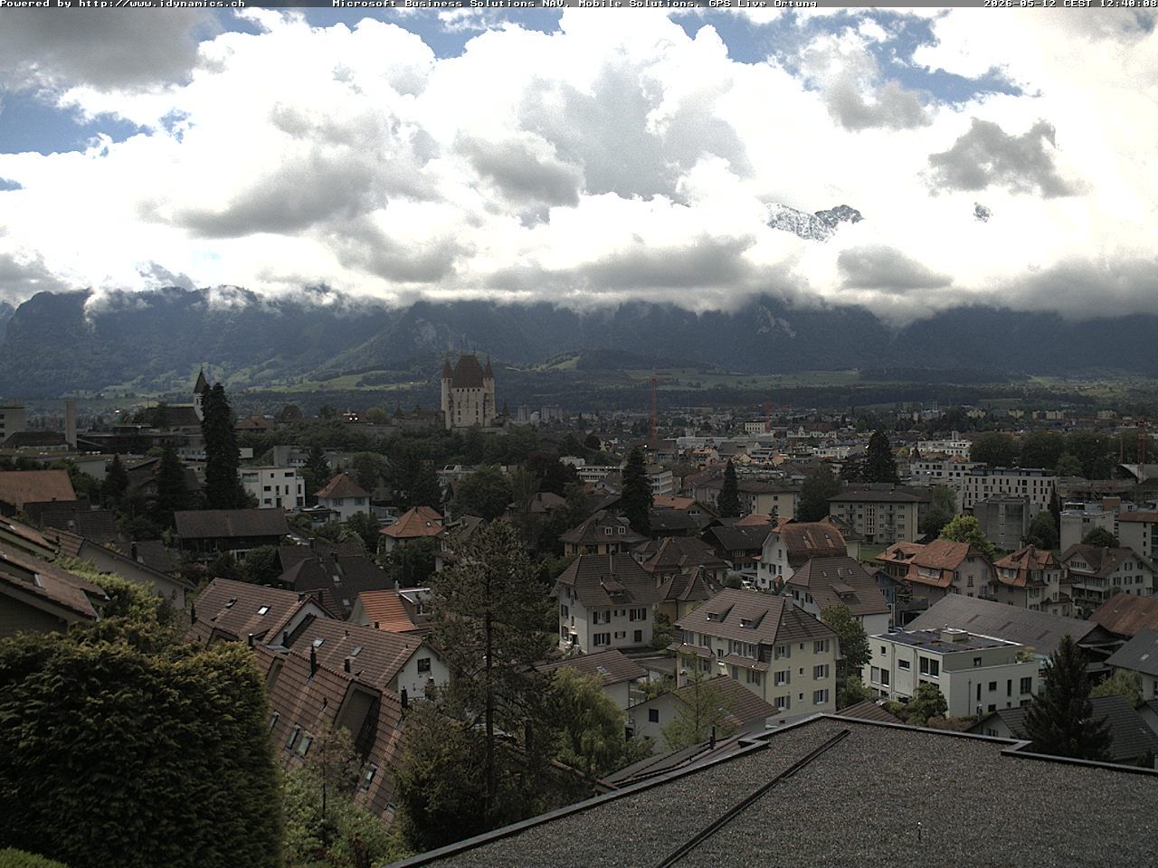 Steffisburg: Aussicht auf Schloss und Stadt Thun (Live Wetter)