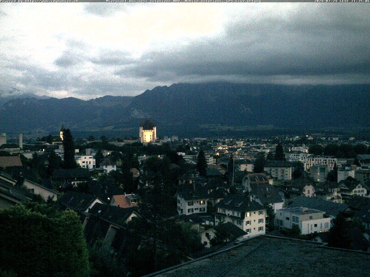 Steffisburg: Aussicht auf Schloss und Stadt Thun (Live Wetter)