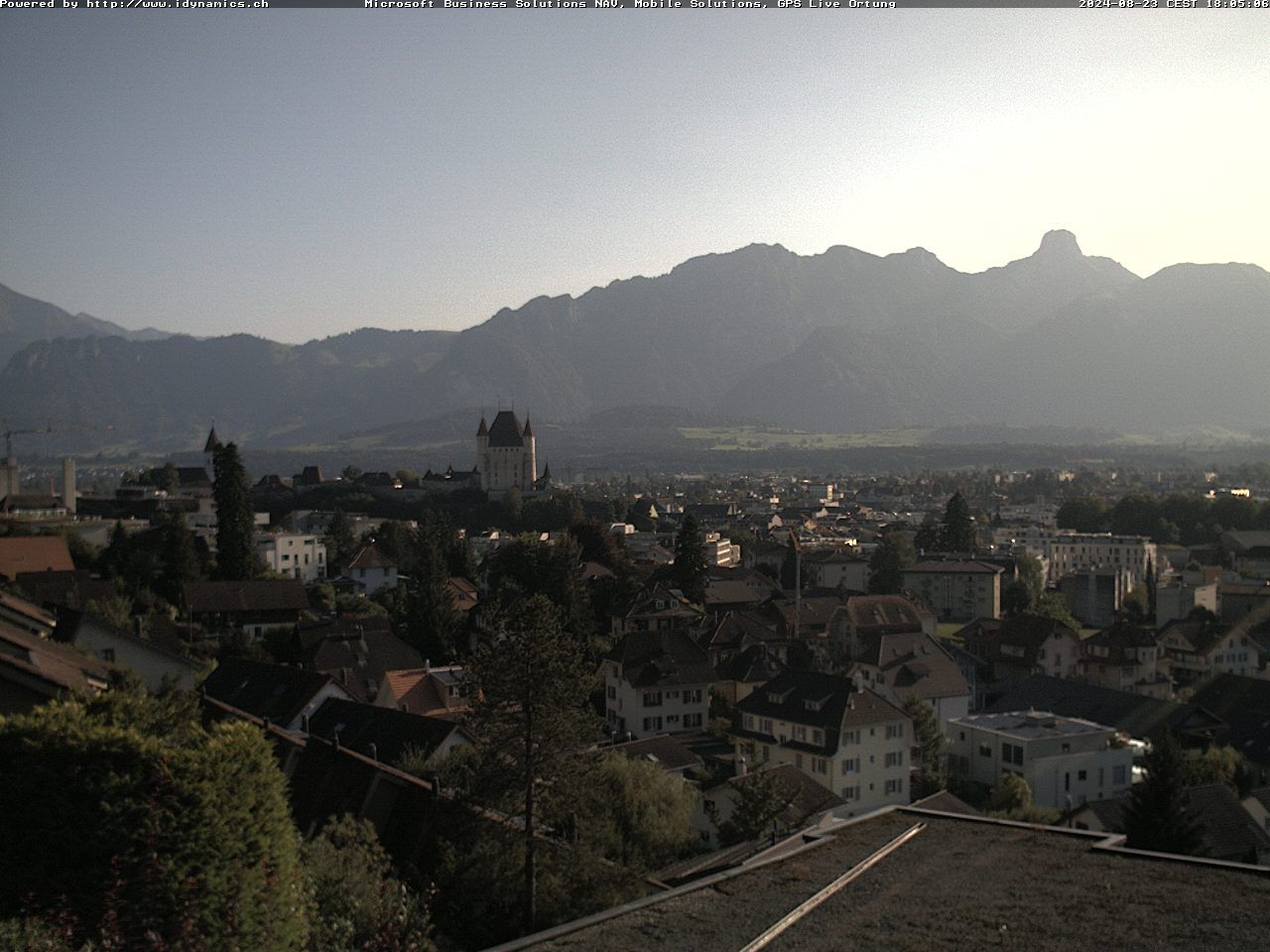 Steffisburg: Aussicht auf Schloss und Stadt Thun (Live Wetter)