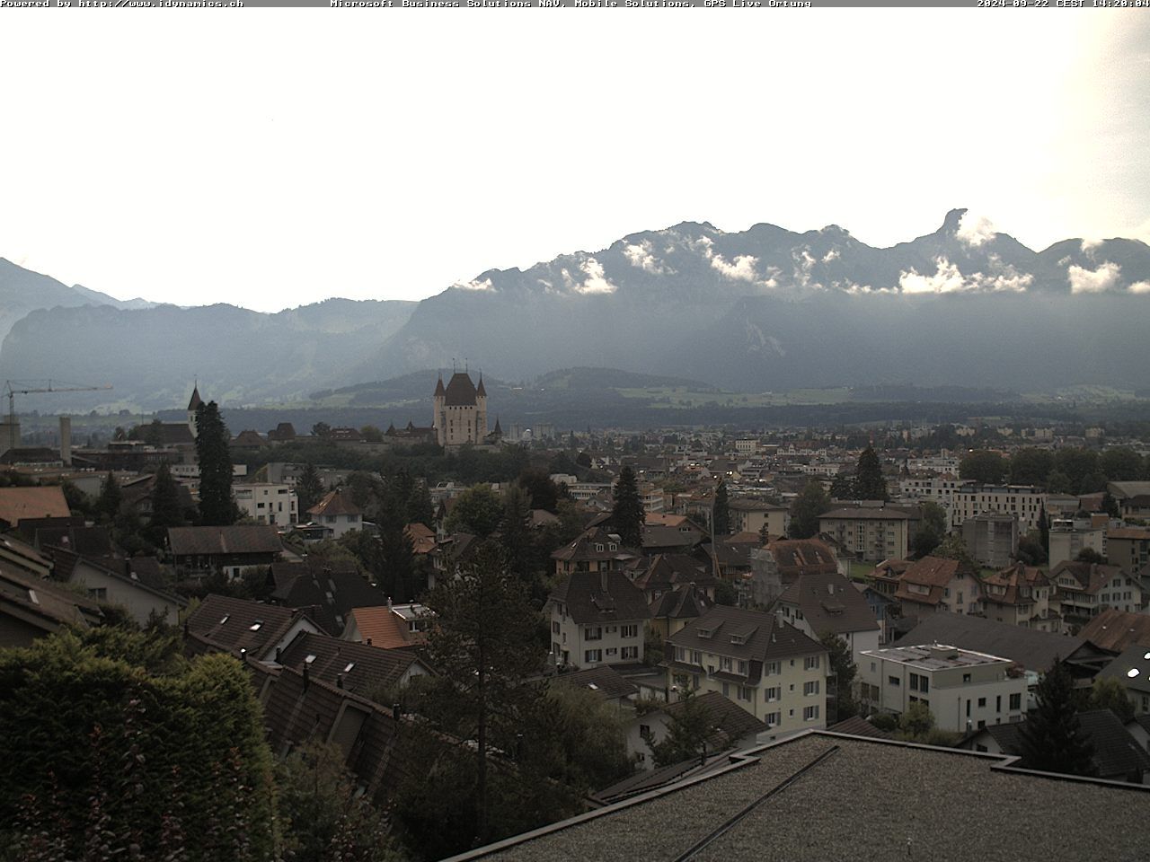 Steffisburg: Aussicht auf Schloss und Stadt Thun (Live Wetter)