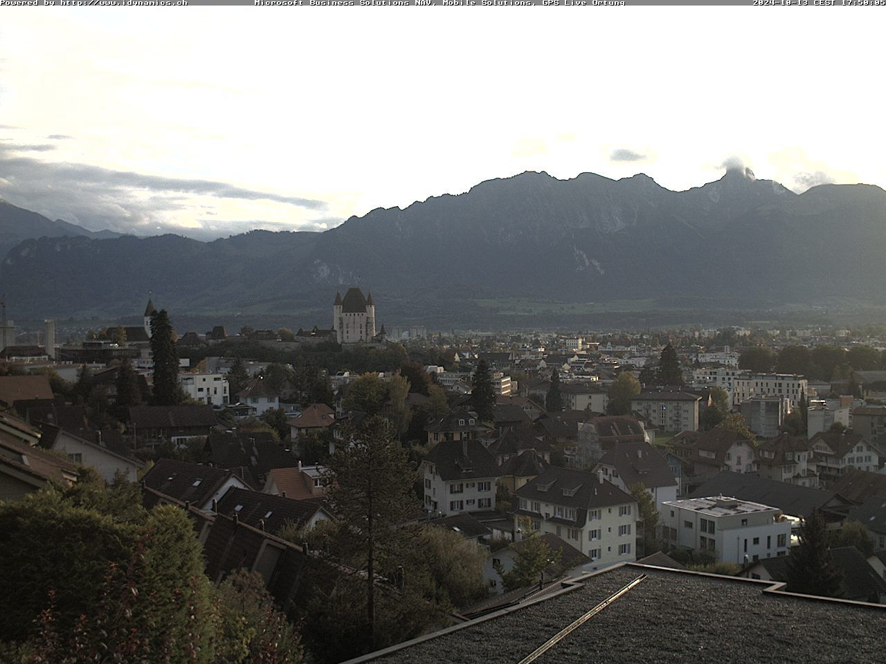 Steffisburg: Aussicht auf Schloss und Stadt Thun (Live Wetter)