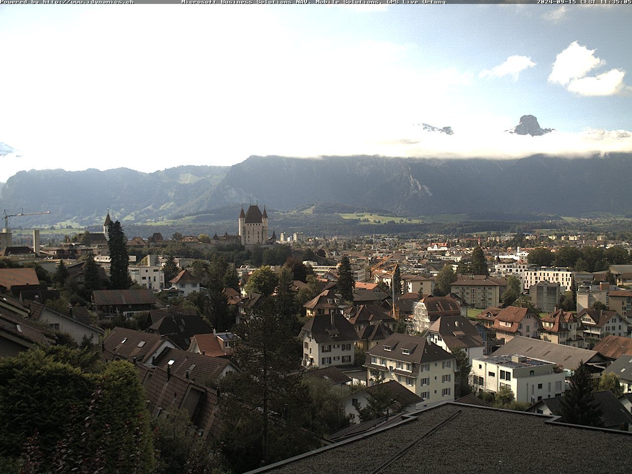 Steffisburg: Aussicht auf Schloss und Stadt Thun (Live Wetter)