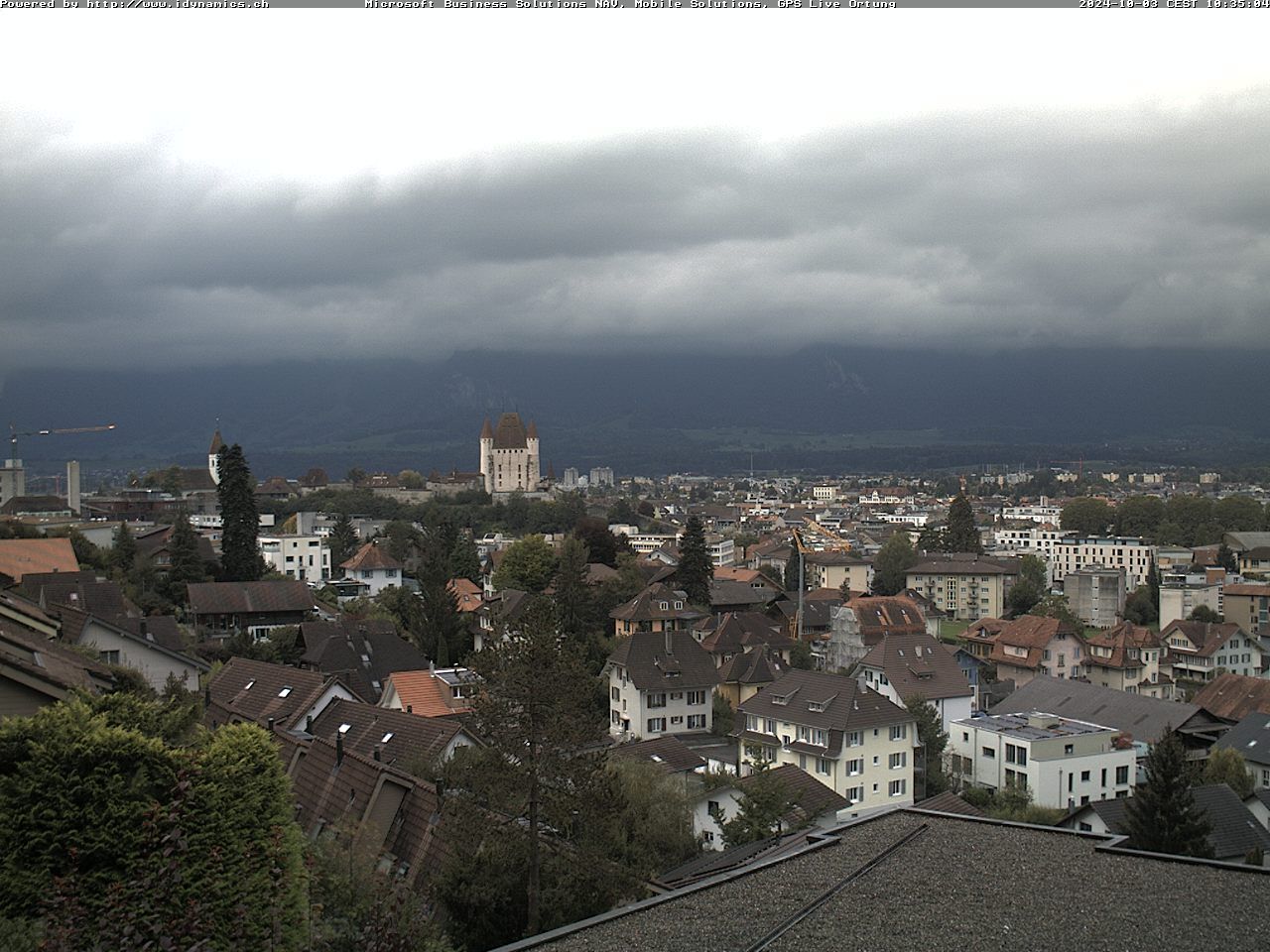 Steffisburg: Aussicht auf Schloss und Stadt Thun (Live Wetter)