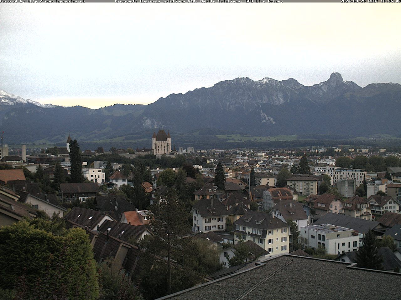 Steffisburg: Aussicht auf Schloss und Stadt Thun (Live Wetter)