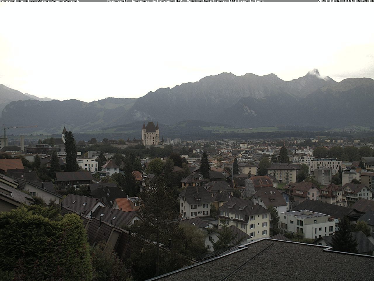 Steffisburg: Aussicht auf Schloss und Stadt Thun (Live Wetter)