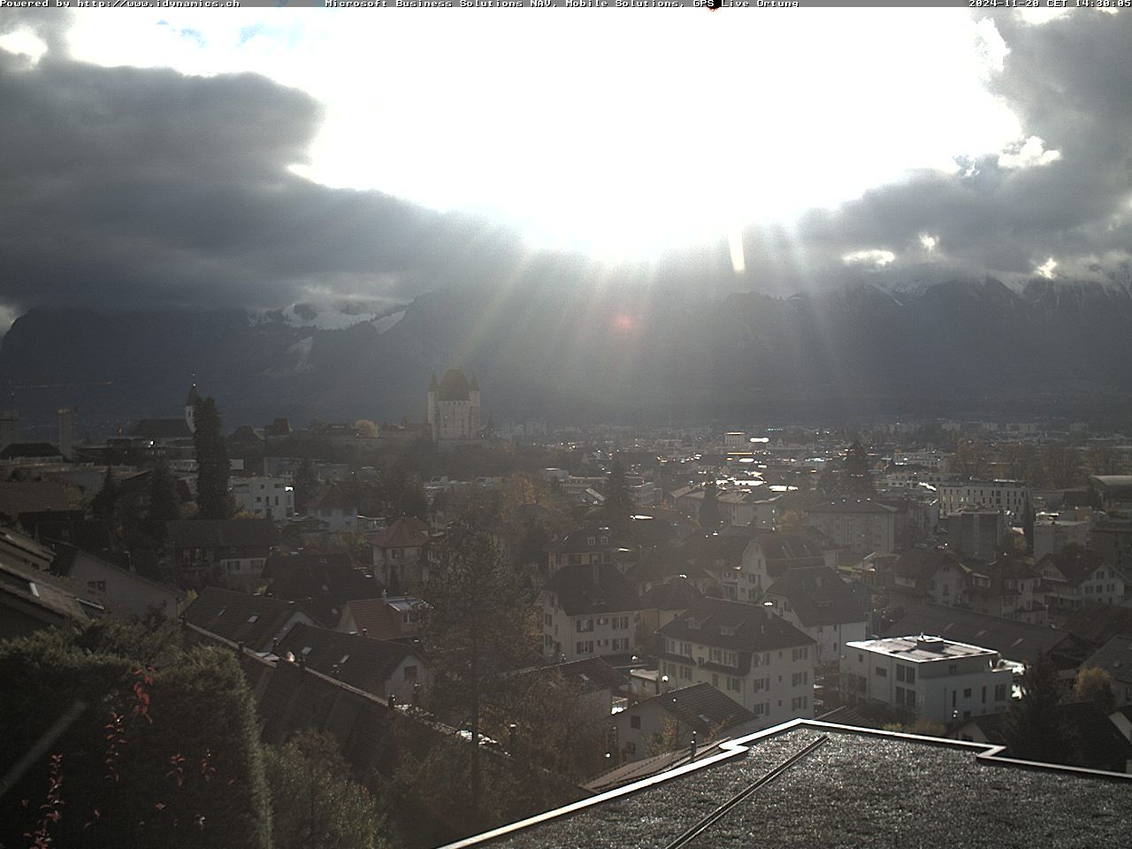 Steffisburg: Aussicht auf Schloss und Stadt Thun (Live Wetter)