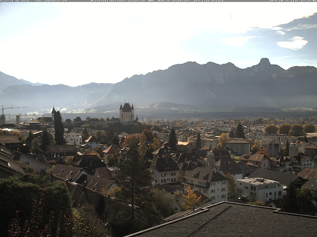 Steffisburg: Aussicht auf Schloss und Stadt Thun (Live Wetter)