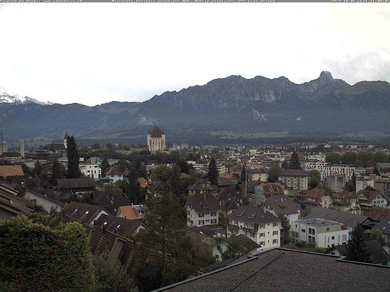 Steffisburg: Aussicht auf Schloss und Stadt Thun (Live Wetter)