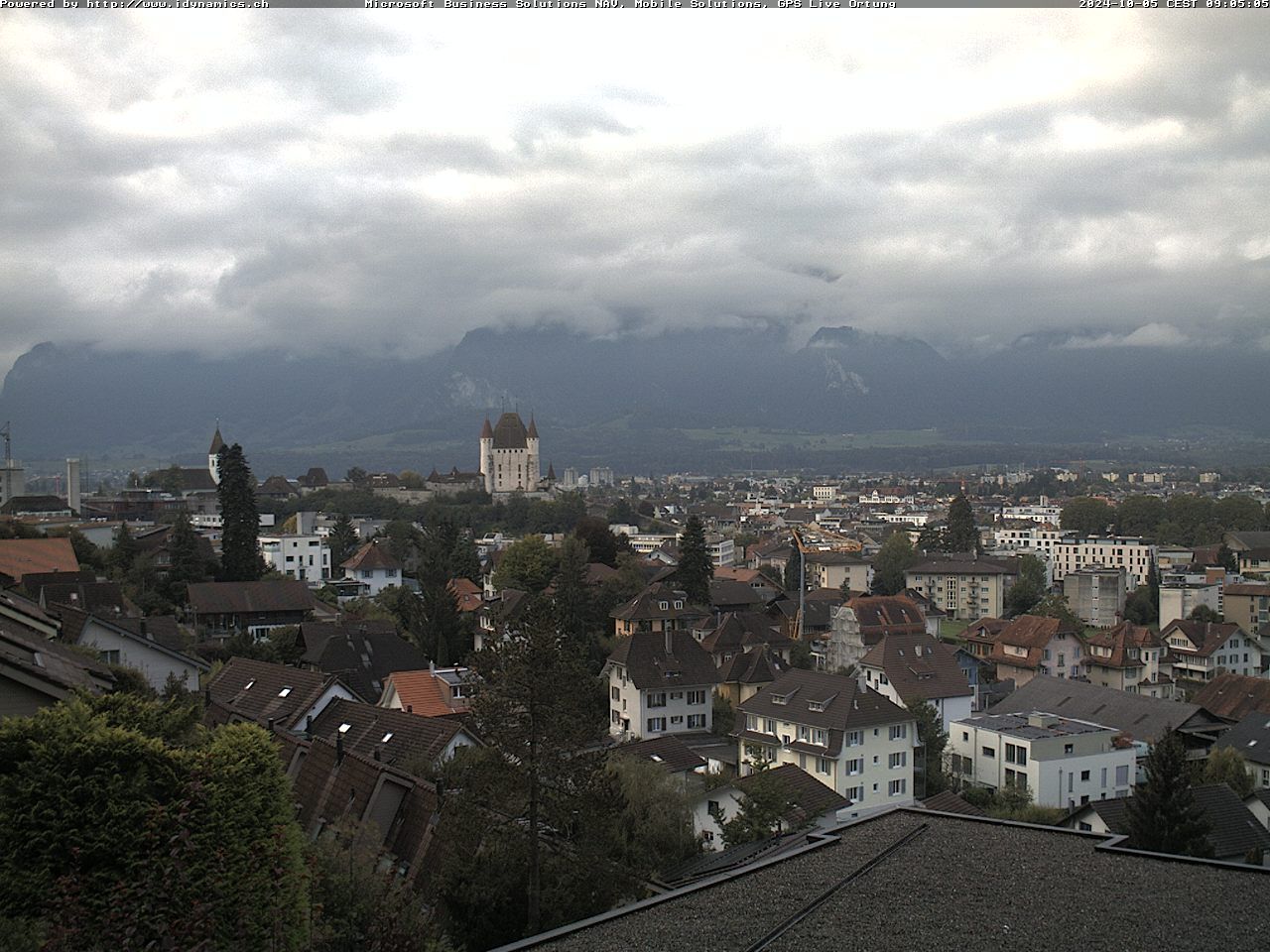 Steffisburg: Aussicht auf Schloss und Stadt Thun (Live Wetter)