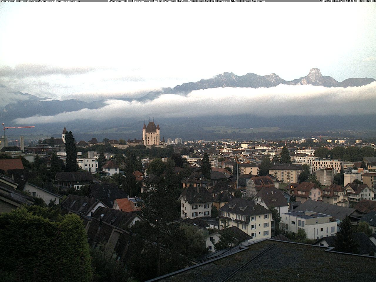 Steffisburg: Aussicht auf Schloss und Stadt Thun (Live Wetter)