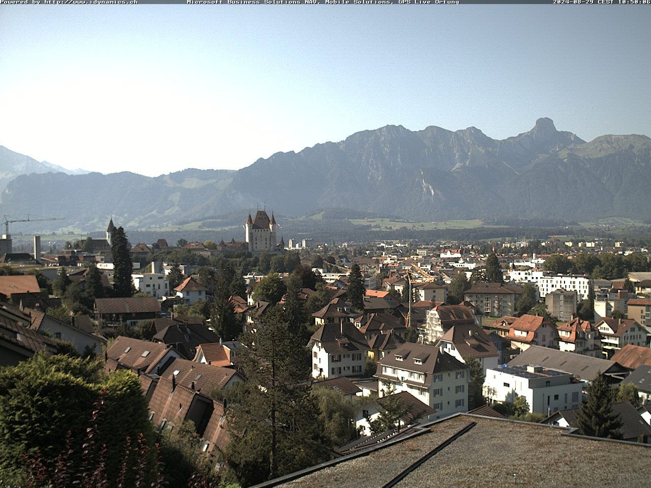 Steffisburg: Aussicht auf Schloss und Stadt Thun (Live Wetter)