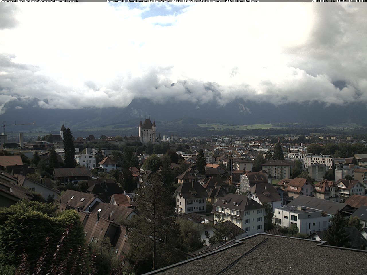 Steffisburg: Aussicht auf Schloss und Stadt Thun (Live Wetter)