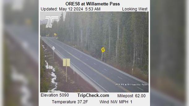 Traffic Cam Klamath County: ORE58 at Willamette Pass
