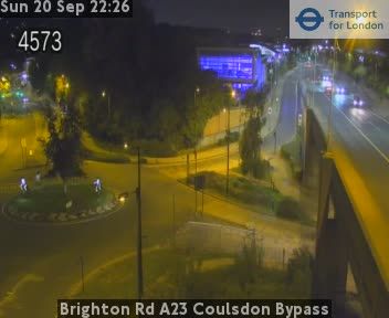 Traffic Cam Sutton: Brighton Rd A23 Coulsdon Bypass