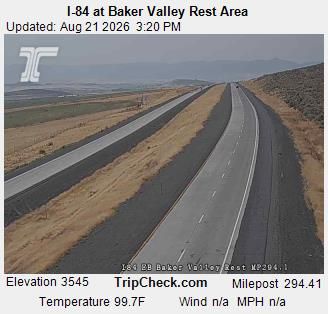 Traffic Cam Haines: I-84 at Baker Valley Rest Area
