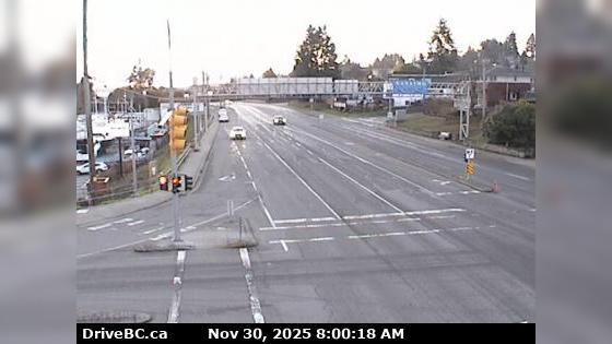 Traffic Cam Nanaimo › South-East: Hwy 1 at Zorkin Rd/Brechin Rd, looking to Stewart Avenue