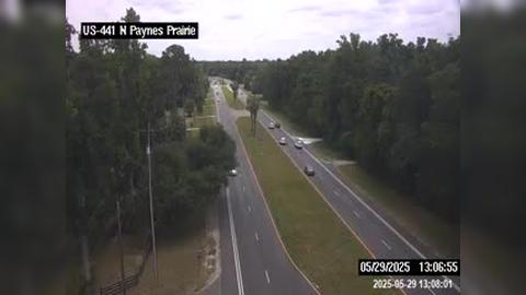 Traffic Cam Robinson Heights: US-441 at Paynes Prairie North