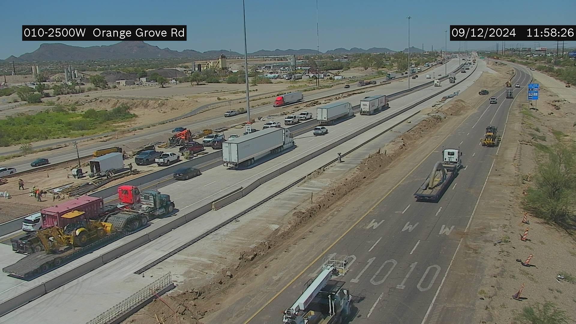 Traffic Cam Marana › West: I-10 WB 250.00 @Orange Grove Rd