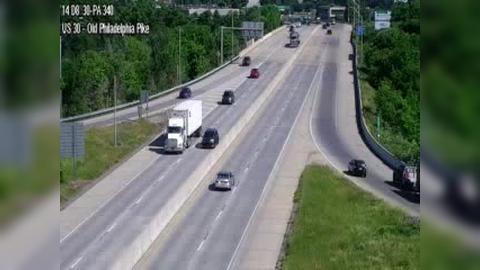 Traffic Cam Eastland Hills: US 30 @ PA 340 OLD PHILADELPHIA PIKE EXIT