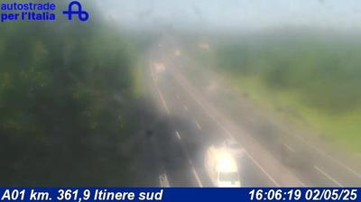 Preview delle webcam di Civitella in Val di Chiana: A01 km. 361,9 Itinere sud