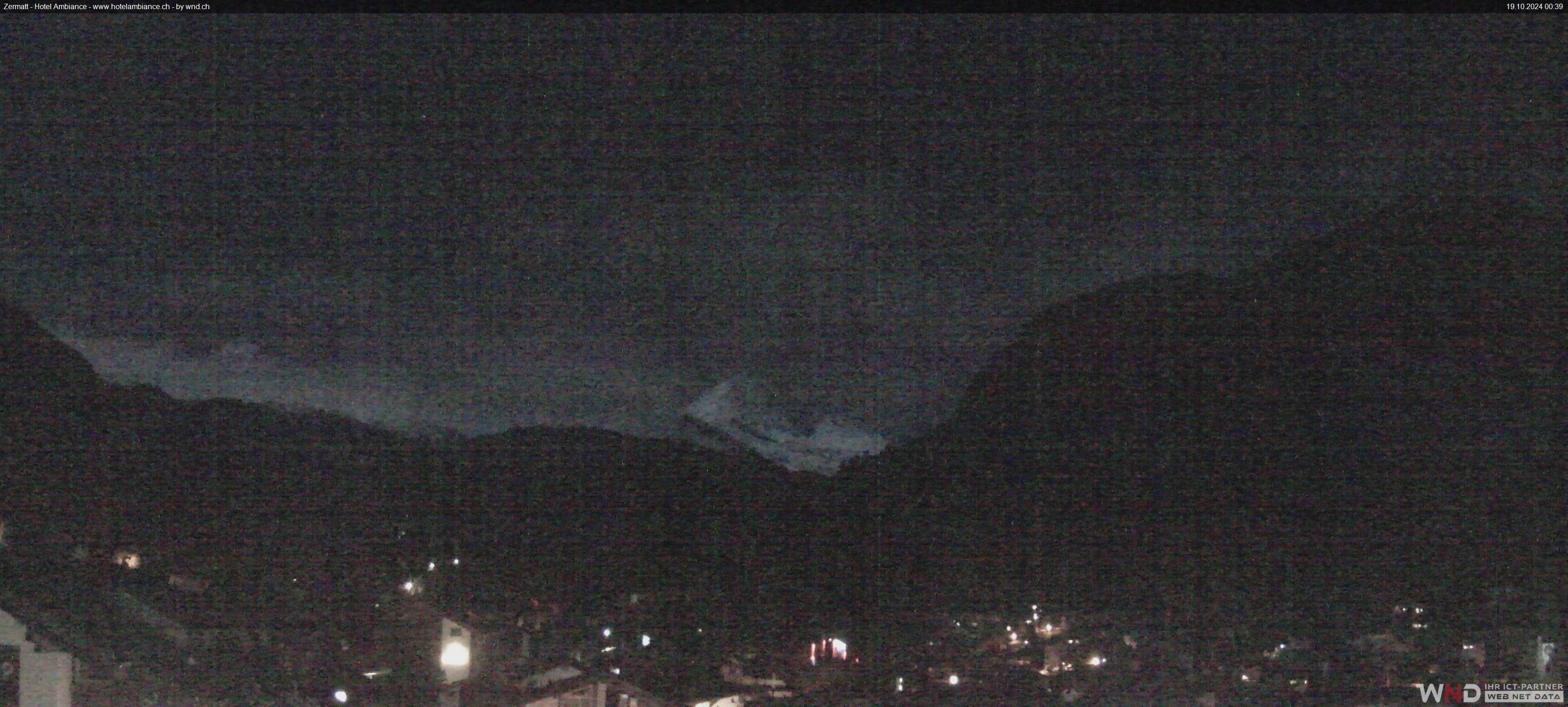 Zermatt: Blick auf das Matterhorn vom Balkon des Hotel Ambiance