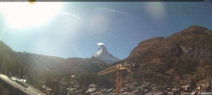 Zermatt: Blick auf das Matterhorn vom Balkon des Hotel Ambiance