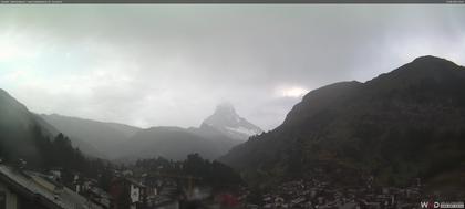 Zermatt: Blick auf das Matterhorn vom Balkon des Hotel Ambiance