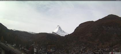 Zermatt: Blick auf das Matterhorn vom Balkon des Hotel Ambiance