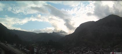 Zermatt: Blick auf das Matterhorn vom Balkon des Hotel Ambiance