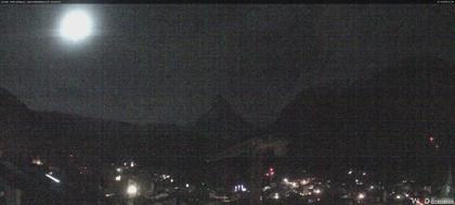 Zermatt: Blick auf das Matterhorn vom Balkon des Hotel Ambiance