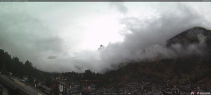 Zermatt: Blick auf das Matterhorn vom Balkon des Hotel Ambiance