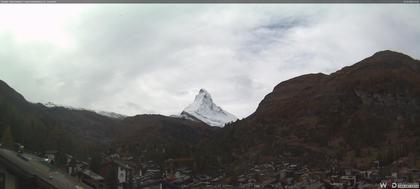 Zermatt: Blick auf das Matterhorn vom Balkon des Hotel Ambiance