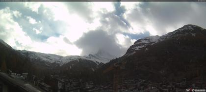 Zermatt: Blick auf das Matterhorn vom Balkon des Hotel Ambiance