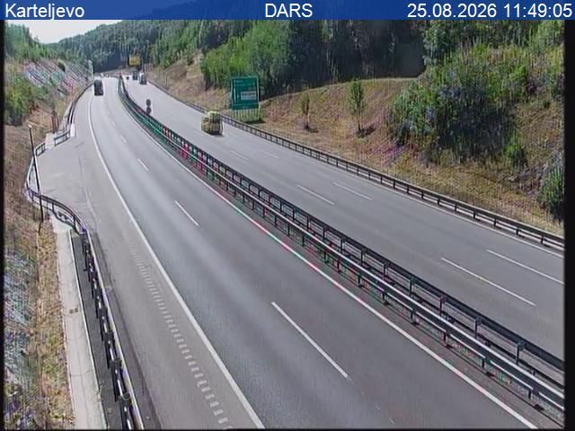 Traffic Cam Gorenje Karteljevo: A2/E70, Karavanke - Obrežje, Karteljevo