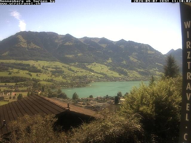 Sarnen: Sarnersee mit Obwaldner Berge