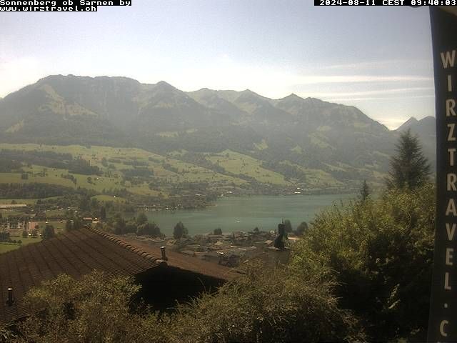 Sarnen: Sarnersee mit Obwaldner Berge