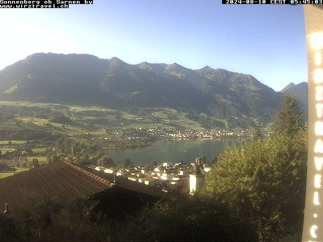 Sarnen: Sarnersee mit Obwaldner Berge