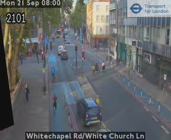 Traffic Cam London: Whitechapel Rd/White Church Ln