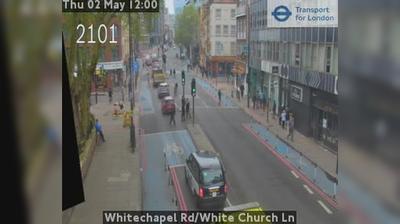 Vista de cámara web de luz diurna desde Tower of London: Whitechapel Rd/White Church Ln