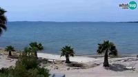 Last daylight view from Vir: beach, PTZ Webcam