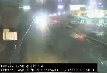 Traffic Cam Village of Menands › West: I-90 WB at Exit 4 (Central Ave Overpass)