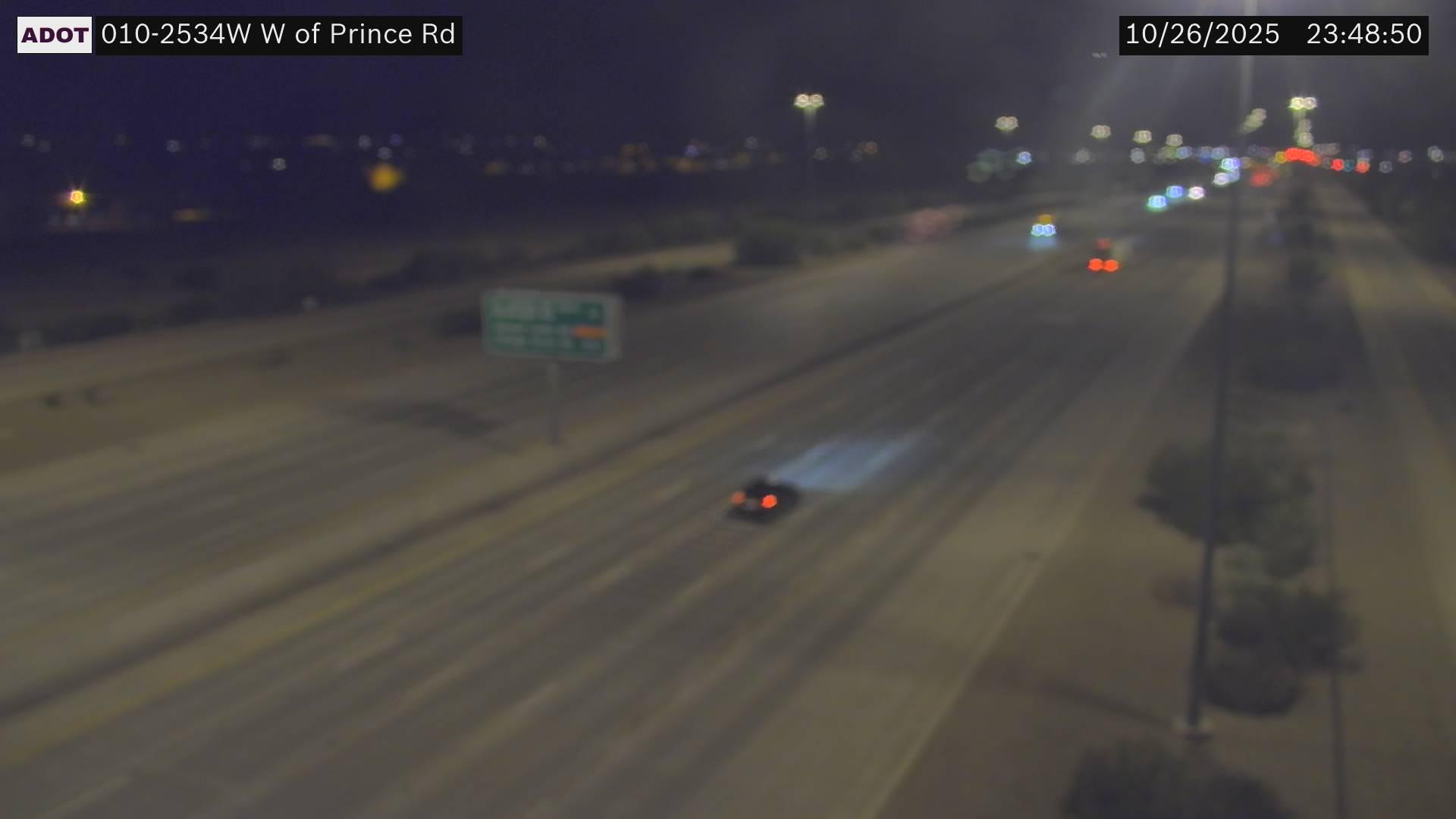 Traffic Cam Flowing Wells › West: I-10 WB 253.48 @N of Prince