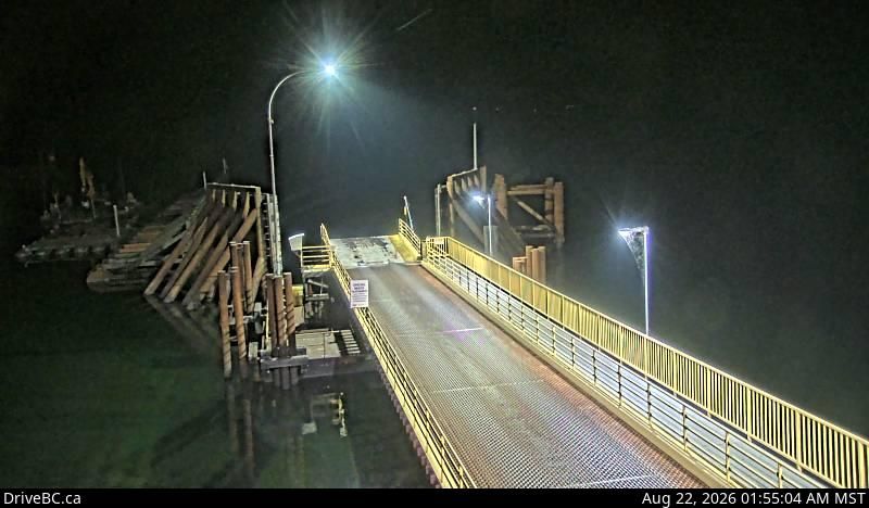 Traffic Cam Area A › South-West: Kootenay Bay Ferry Landing, looking southwest to ferry ramp