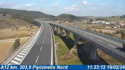 Preview delle webcam di Rosignano Marittimo: A12 km. 203,9 Pipistrello Nord