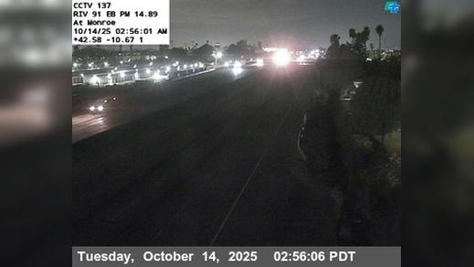 Traffic Cam Riverside › North: SR-91 : (137) Monroe