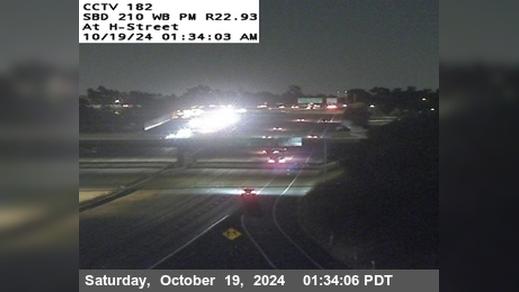 Traffic Cam San Bernardino › West: I-210 : (182) East of H Street