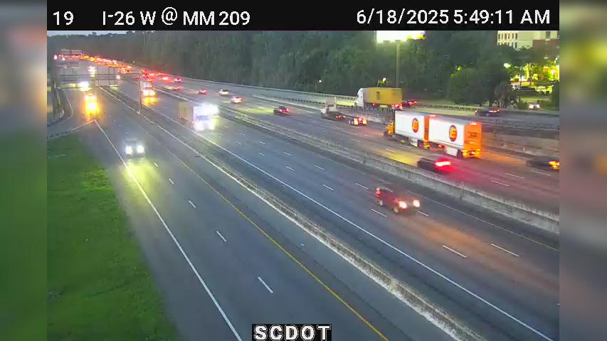 Traffic Cam North Charleston: I-26 W @ MM 209 (Ashley Phosphate Rd)