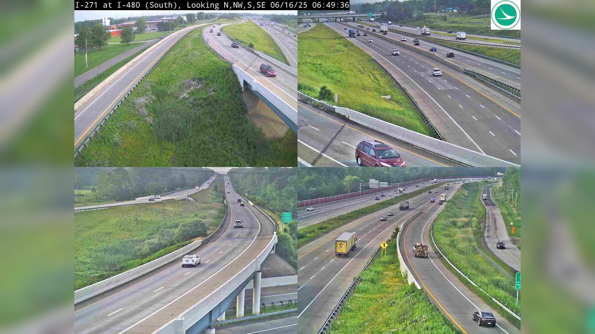 Traffic Cam Oakwood: I-271 at I-480 (South)